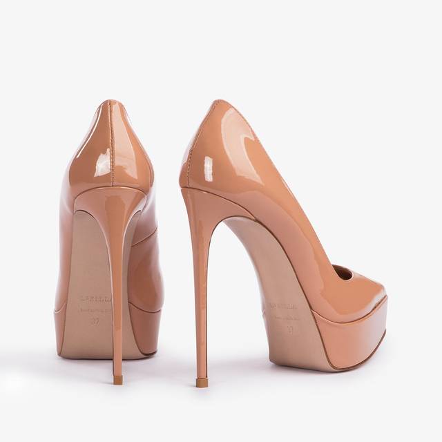 Le Silla Décolleté con plateau vernice nude phard Saldi