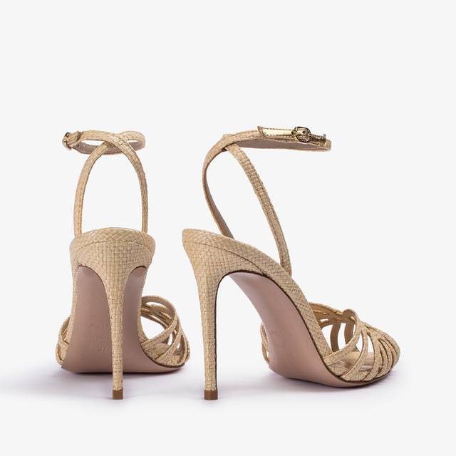 Le Silla Sandalo rafia beige naturale Vendita Calda