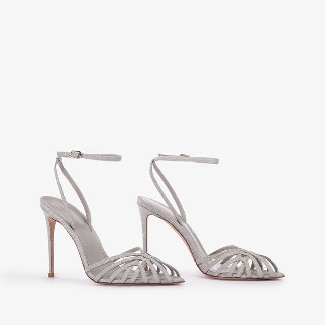 Le Silla Sandalo glitter argento Vendita Economica