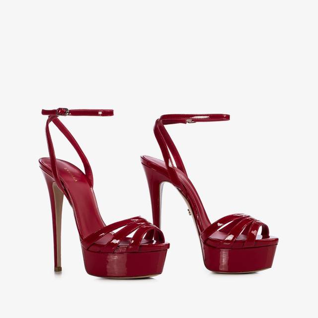 Le Silla Sandalo vernice rosso Saldi Di Fabbrica