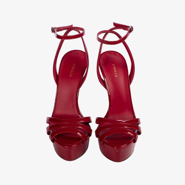 Le Silla Sandalo vernice rosso Saldi Di Fabbrica