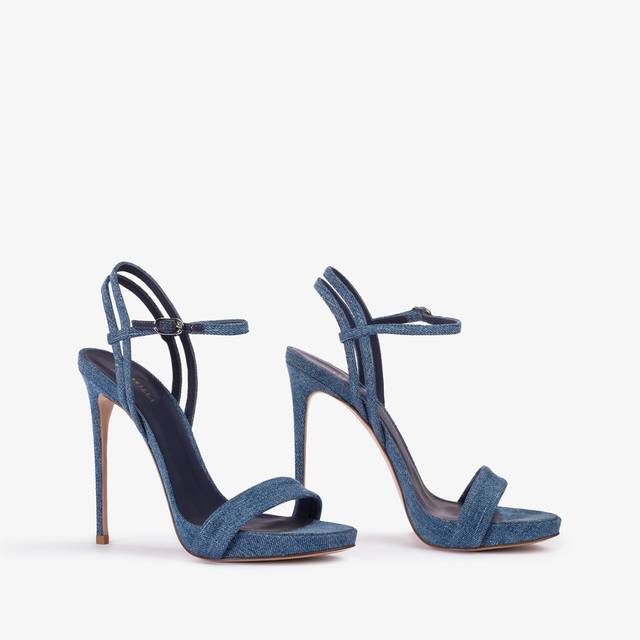 Le Silla Sandalo denim blu Italy