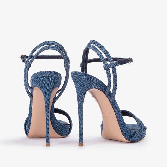 Le Silla Sandalo denim blu Italy