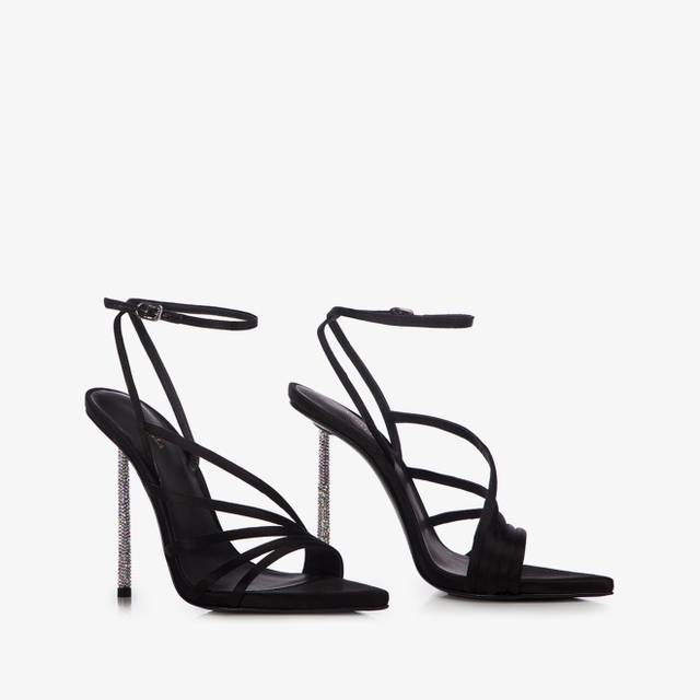 Le Silla Sandalo raso nero Nuovo