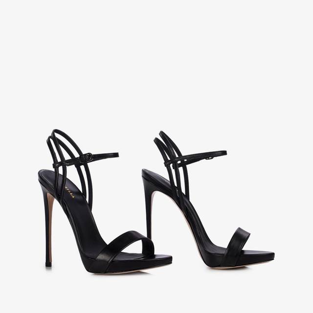 Le Silla Sandalo pelle nero Vendita