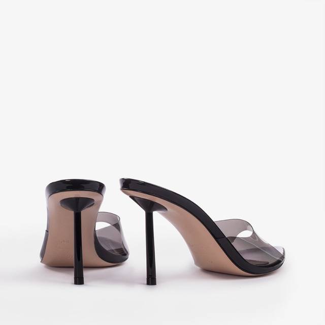 Le Silla Sandalo mule plexy nero Soddisfazione Garantita