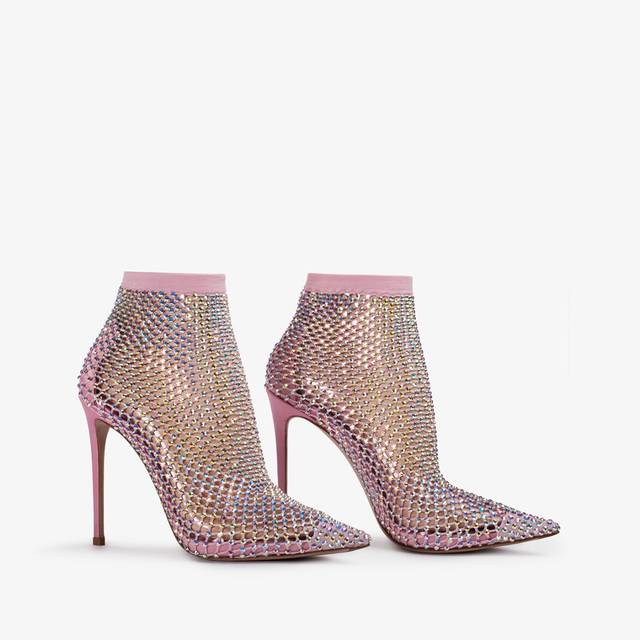 Le Silla Stivaletto calza rosa dea e Cristalli Consegna Veloce