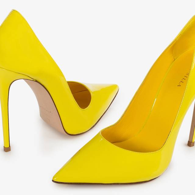 Le Silla Décolleté vernice gialla stella Shopping Online