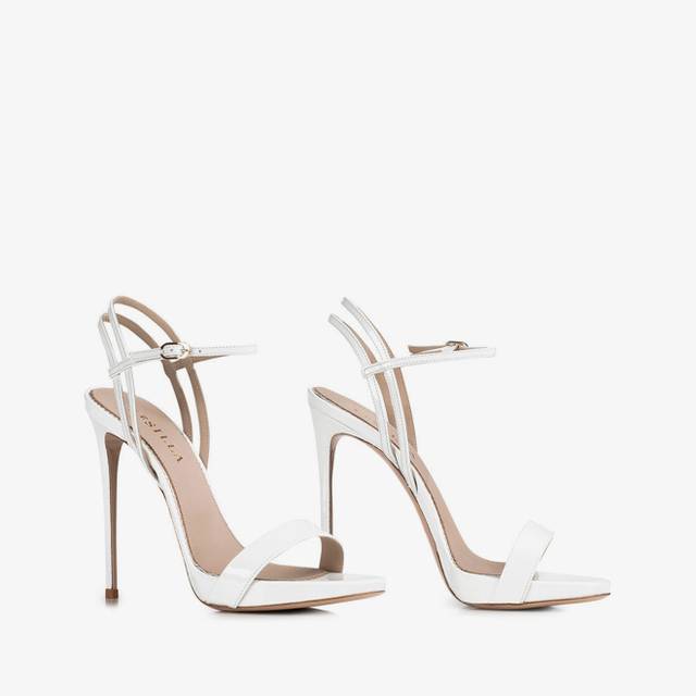 Le Silla Sandalo vernice bianco carta Sconto