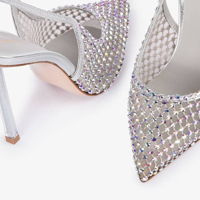 Le Silla Slingback gioiello rete argento eclissi Shopping Online