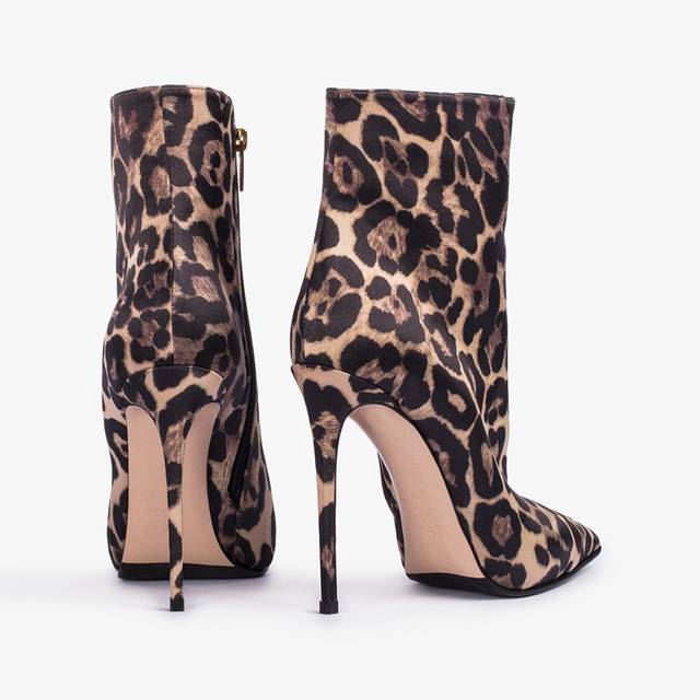 Le Silla Stivaletto raso stampa leopardo Sconto