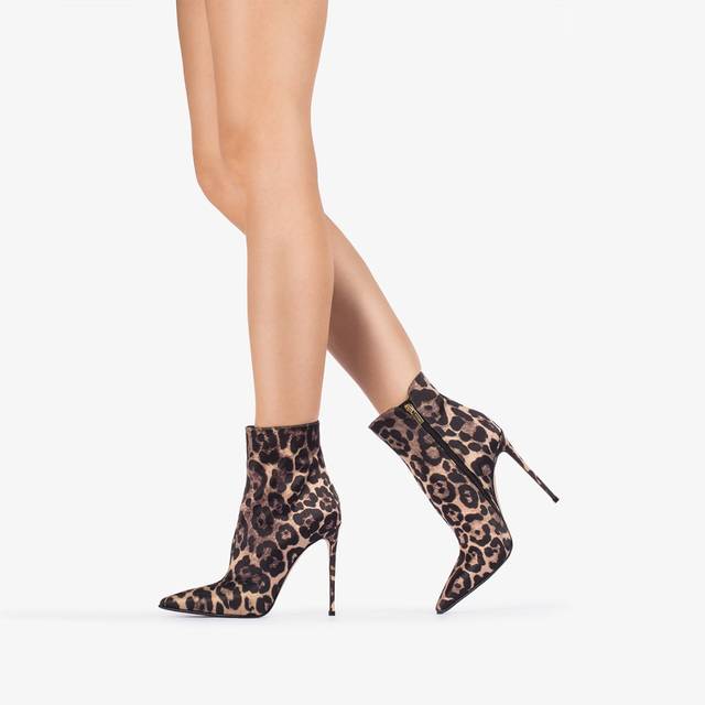 Le Silla Stivaletto raso stampa leopardo Sconto