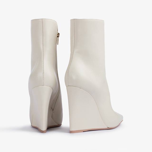 Le Silla Stivaletto con zeppa pelle bianco milk Novità