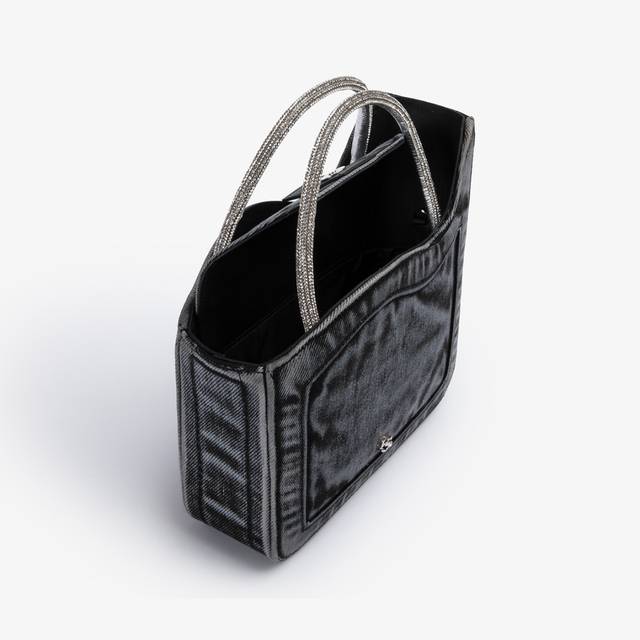 Le Silla Small bag denim nero e Cristalli Nuova