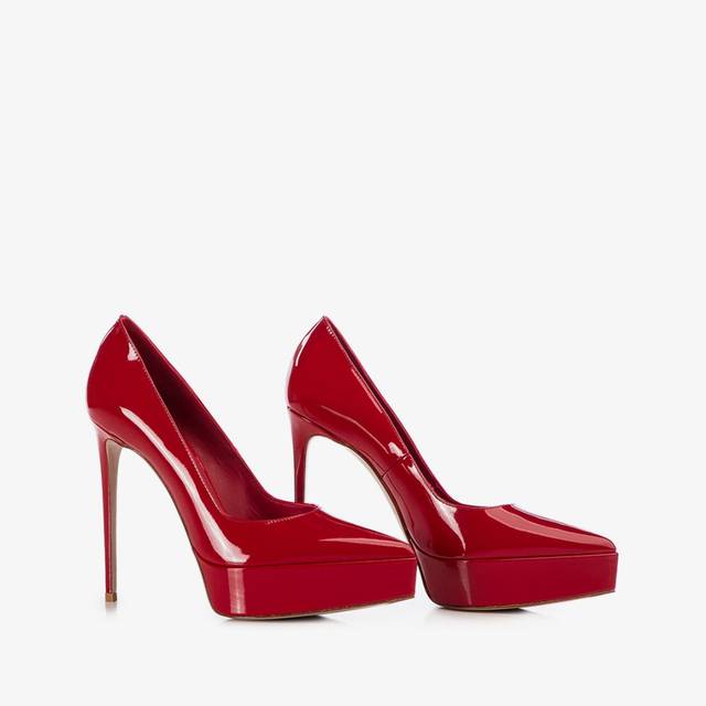 Le Silla Décolleté con plateau vernice rossa Flash Sale