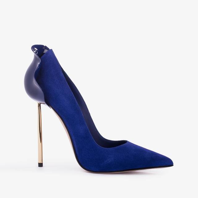 Le Silla Décolleté camoscio blu lazuli Shopping online