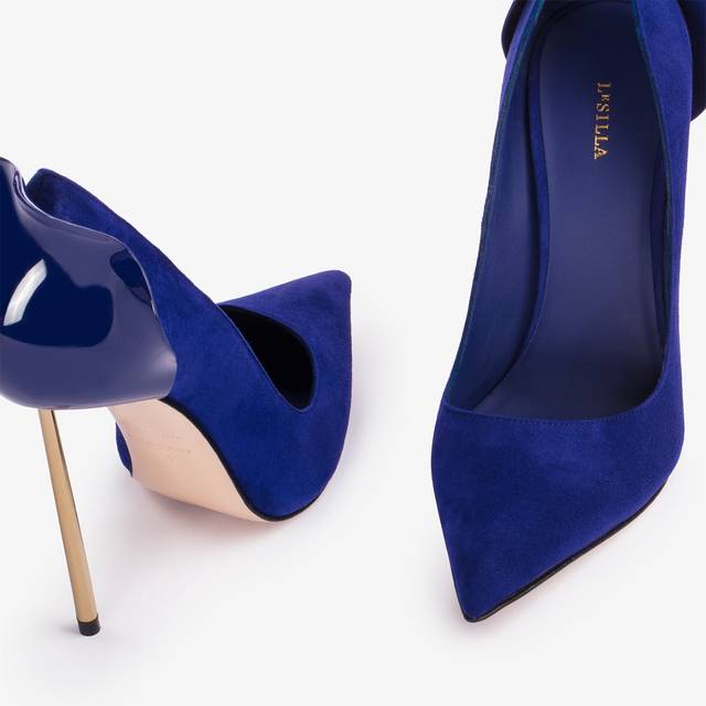 Le Silla Décolleté camoscio blu lazuli Shopping online