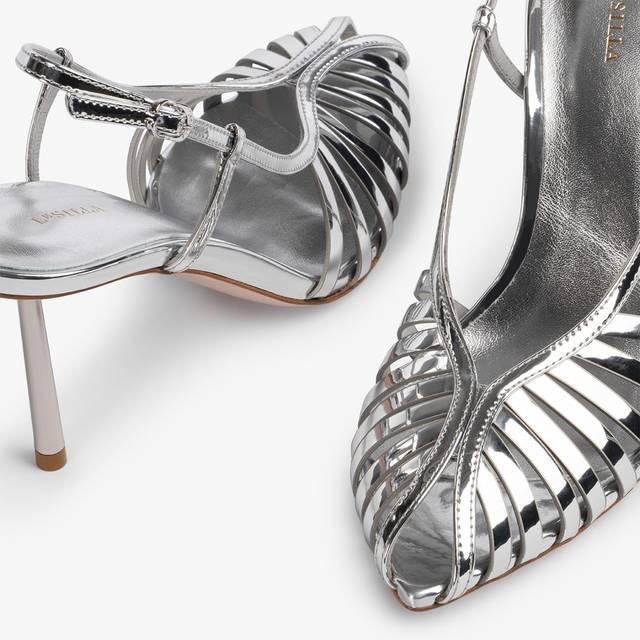 Le Silla Slingback con listini metallizzata argento Offerta esclusiva