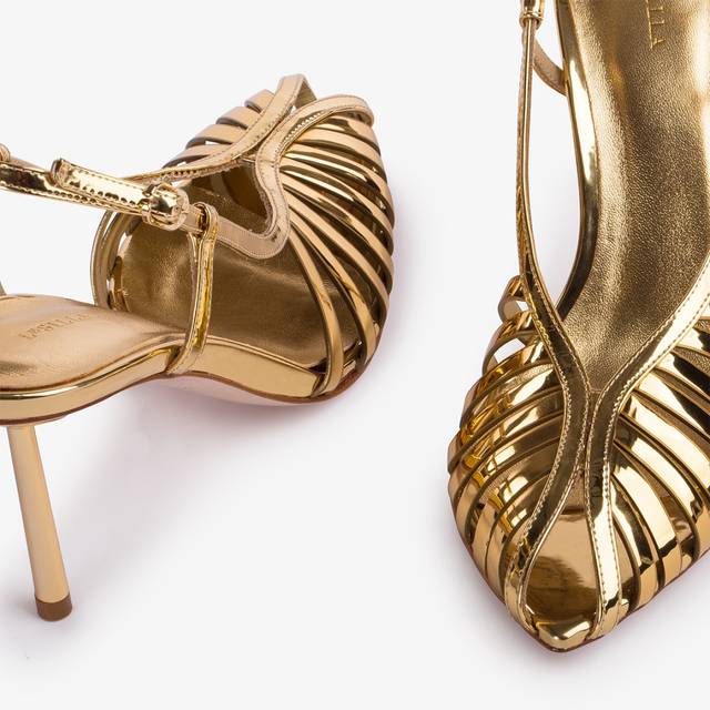 Le Silla Slingback con listini metallizzata oro pepita Vendite stagionali