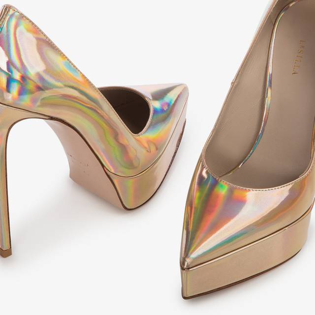 Le Silla Décolleté con plateau iridescente nude Offerta Pasqua