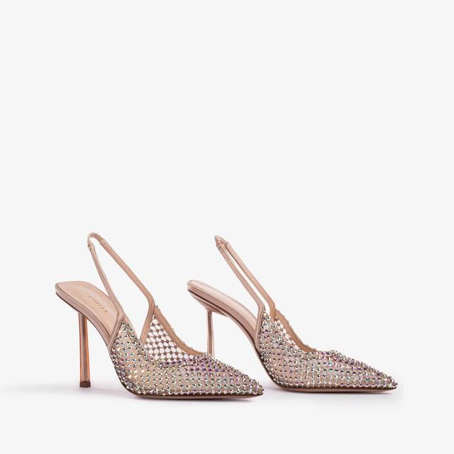 Le Silla Slingback gioiello rete nude skin Lightning offer