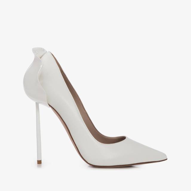 Le Silla Décolleté pelle bianca carta Sconti VIP