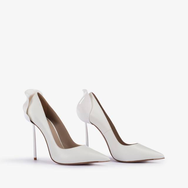 Le Silla Décolleté pelle bianca carta Sconti VIP