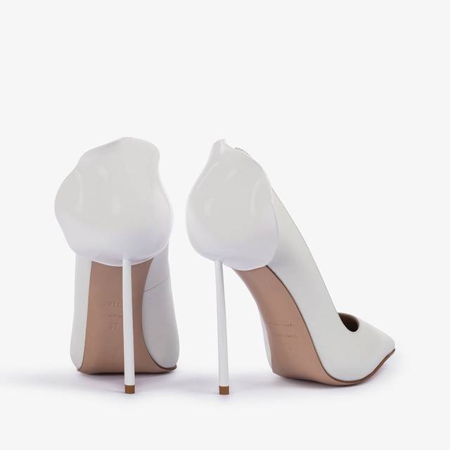 Le Silla Décolleté pelle bianca carta Sconti VIP