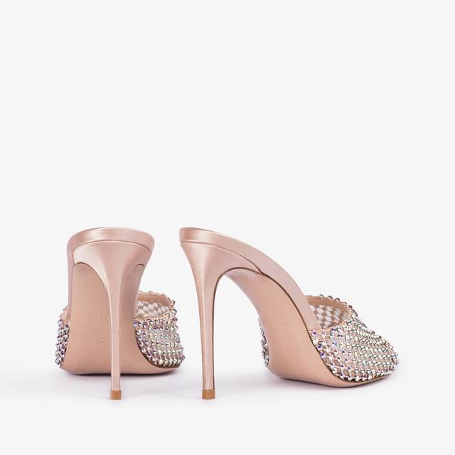 Le Silla Sandalo gioiello rete nude skin con Cristalli Super Saving Price