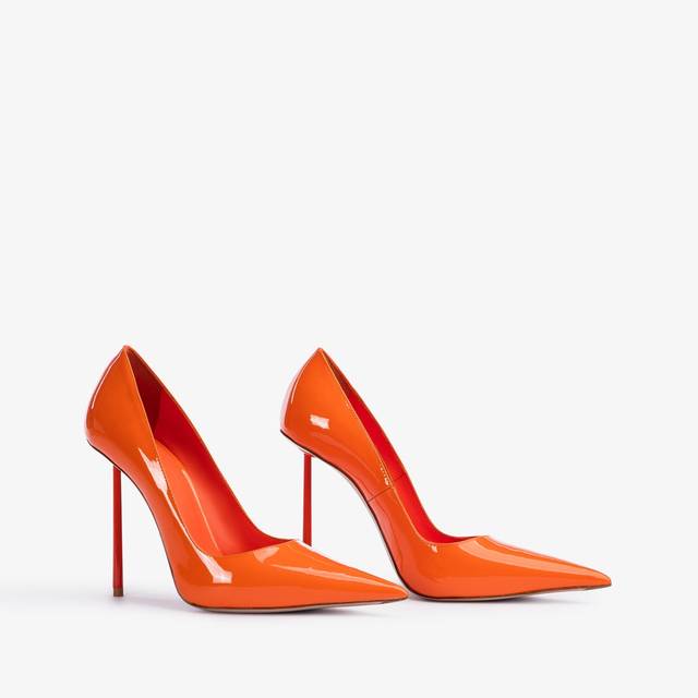 Le Silla Décolleté vernice arancione mandarin Promozione temporanea