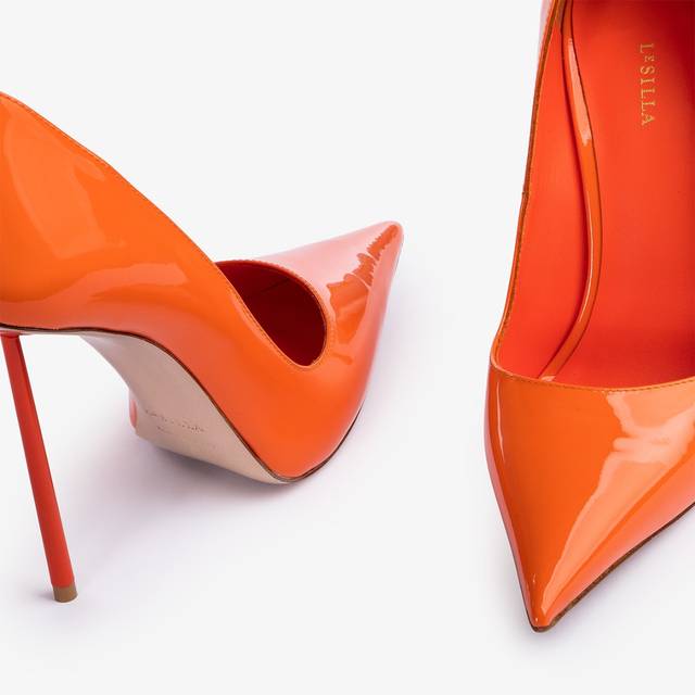 Le Silla Décolleté vernice arancione mandarin Promozione temporanea