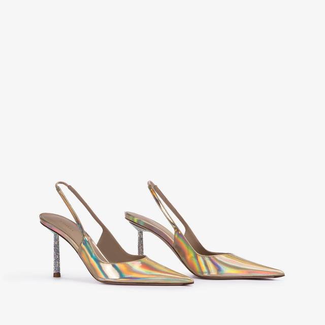 Le Silla Slingback iridescente nude Fino al 55% di sconto
