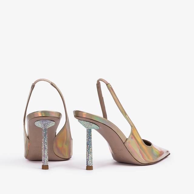 Le Silla Slingback iridescente nude Fino al 55% di sconto