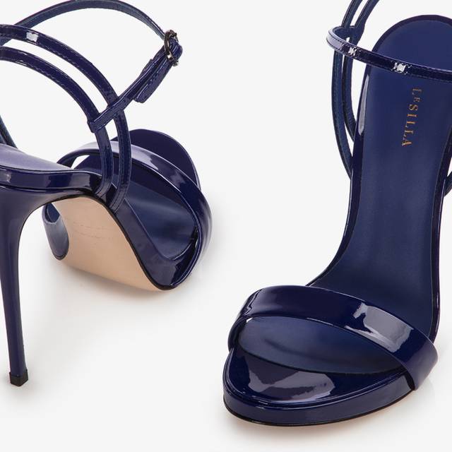 Le Silla Sandalo vernice blu lazuli 50% di sconto con spedizione gratuita