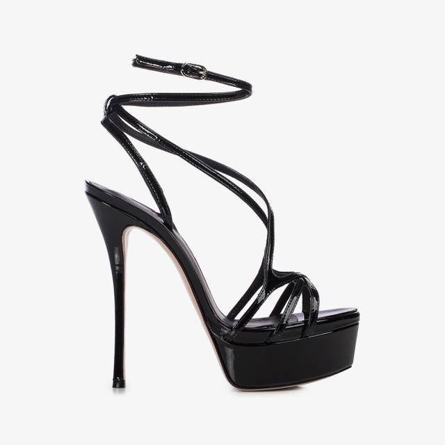 Le Silla Sandalo con plateau vernice nera 2025