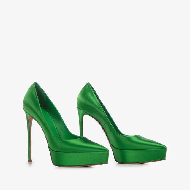 Le Silla Décolleté con plateau raso verde emerald Vendita