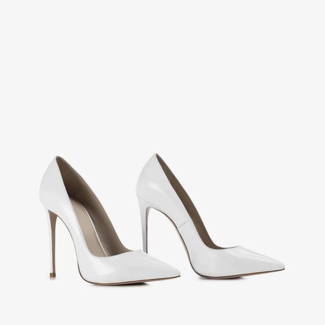 Le Silla Décolleté pelle bianca Consegna Veloce