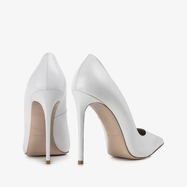 Le Silla Décolleté pelle bianca Consegna Veloce