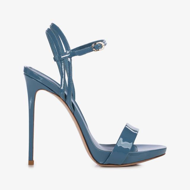 Le Silla Sandalo vernice azzurro ortensia Outlet