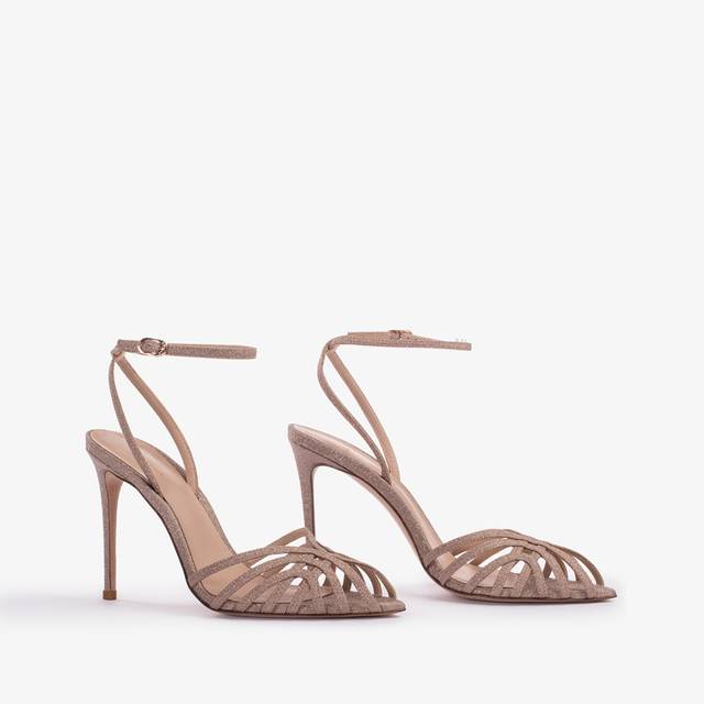Le Silla Sandalo glitter nude skin Offerte