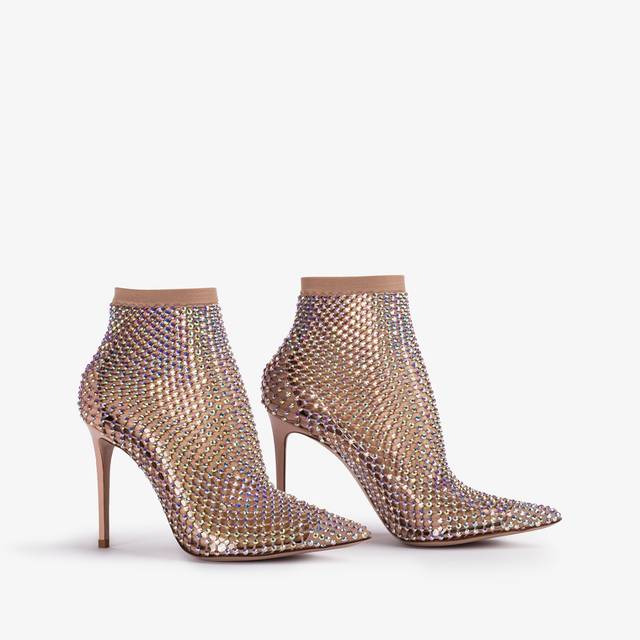 Le Silla Stivaletto calza nude skin e Cristalli Vendite Flash