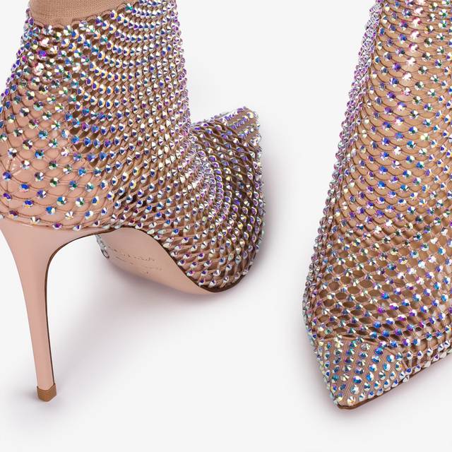 Le Silla Stivaletto calza nude skin e Cristalli Vendite Flash