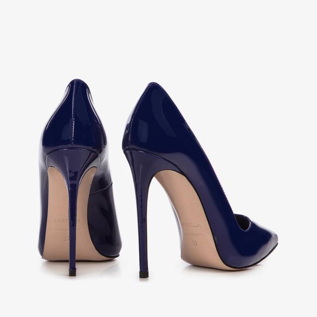 Le Silla Décolleté vernice blu lazuli Negozio