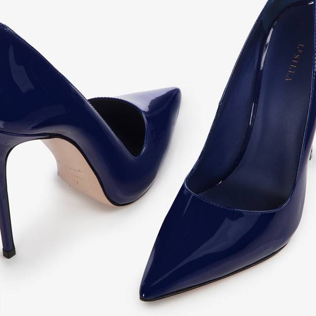 Le Silla Décolleté vernice blu lazuli Negozio