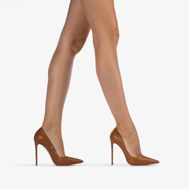 Le Silla Décolleté pelle marrone cuba Nuova