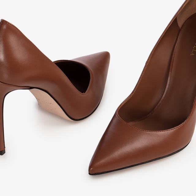 Le Silla Décolleté pelle marrone siena Moda
