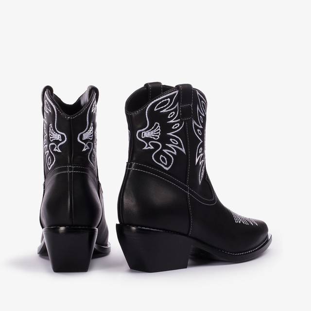 Le Silla Stivaletto d'ispirazione Western pelle nero Flash Sale