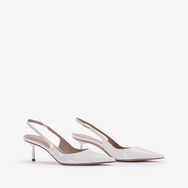 Le Silla Slingback vernice bianca carta Black Friday