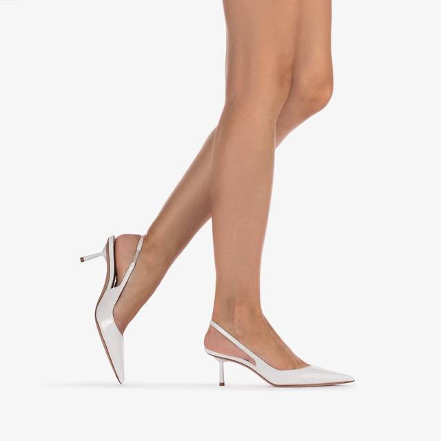 Le Silla Slingback vernice bianca carta Black Friday