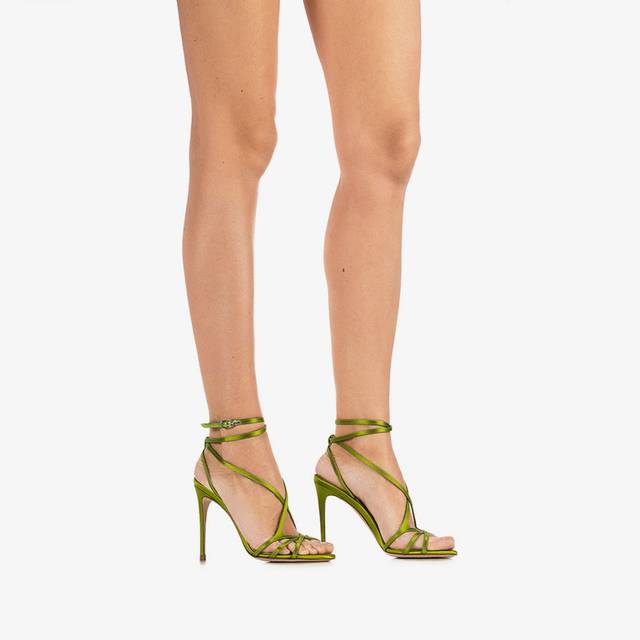 Le Silla Sandalo raso verde tokyo Online Outlet